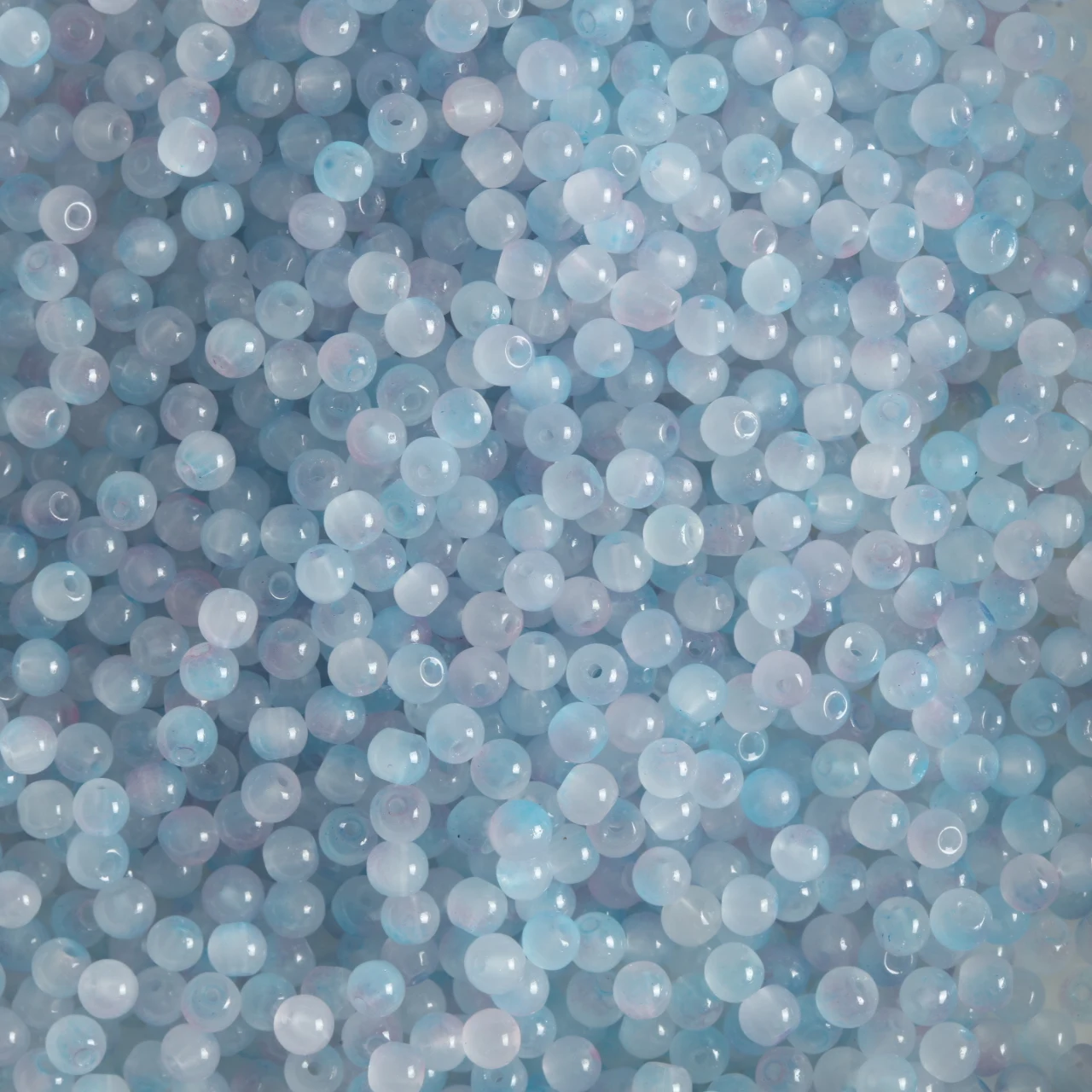 Gradient Blue Pink Purple Glass Beads – 4mm Round