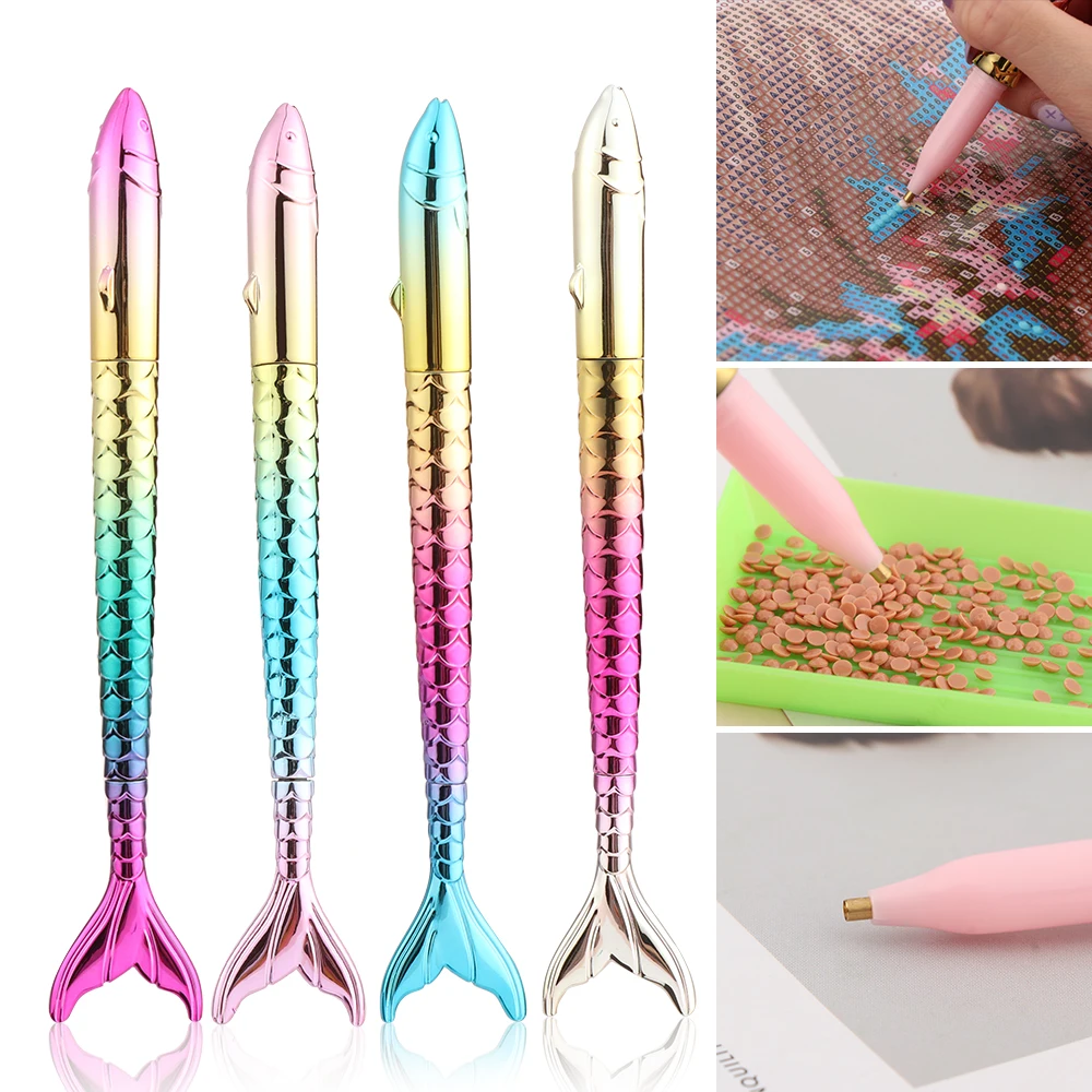

5D Diamond Painting Point Drill Pen DIY Crafts Sewing Embroidery Mermaid Drill Pen Multi Tips Picker Tools Kit Gift For