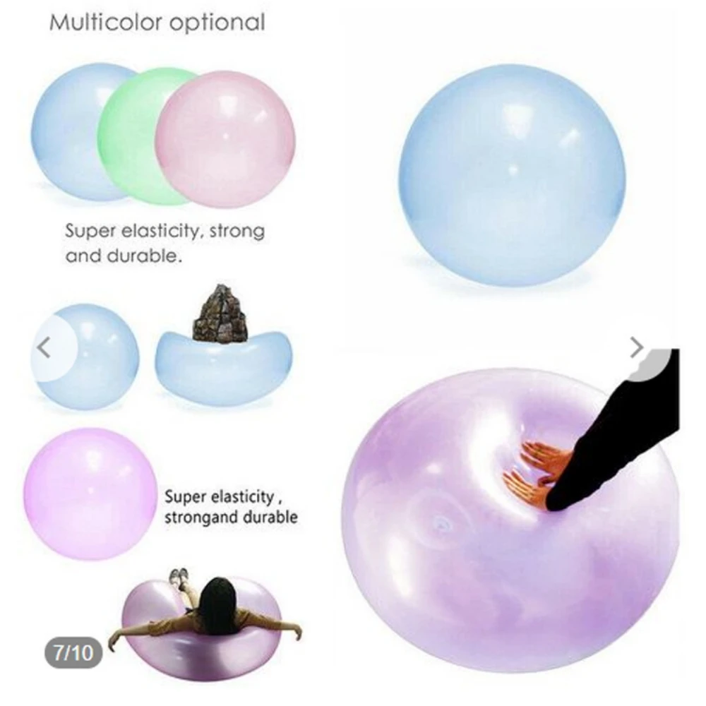Water Filled Transparent Ball 130cm-40cm Birthday Party Balloon Toy Durable Non-leakable Children Outdoor Fun Game Bouncy Ball