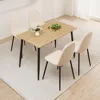 Small Dining Table Set for 4,47'' Wooden Modern Dining Table and Chairs Set with 4 Chairs,5 Piece Wooden Dining Table Set 2