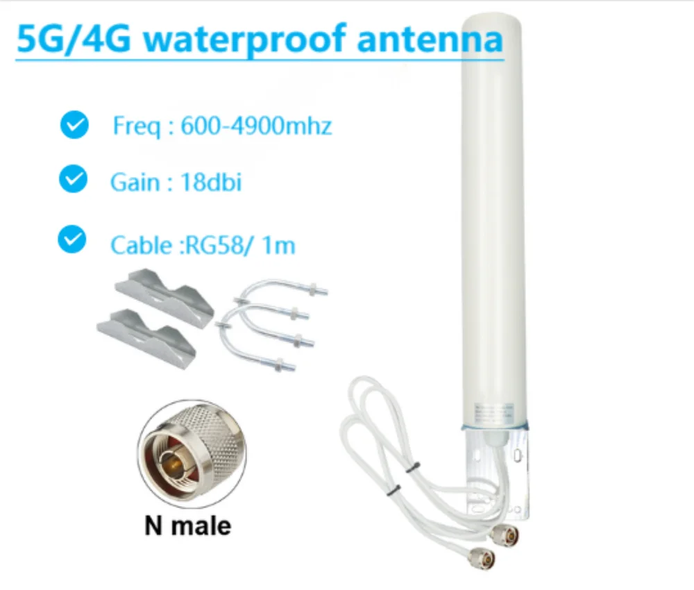 5G 4G LTE GSM Enhance Signal Outdoor Antenna 18dbi Omni Lora WiFi GSM Router Antenna For Wireless Network