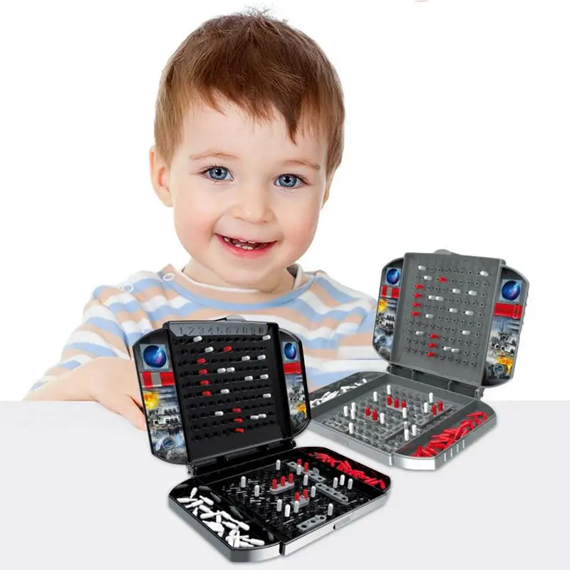 Board Game Toy Brain Learning Toys Sea Battle Board Game Brain Training Strategy Games Ships Classic Family Board Games for Kids 8-12y Teaching Logic And Critical