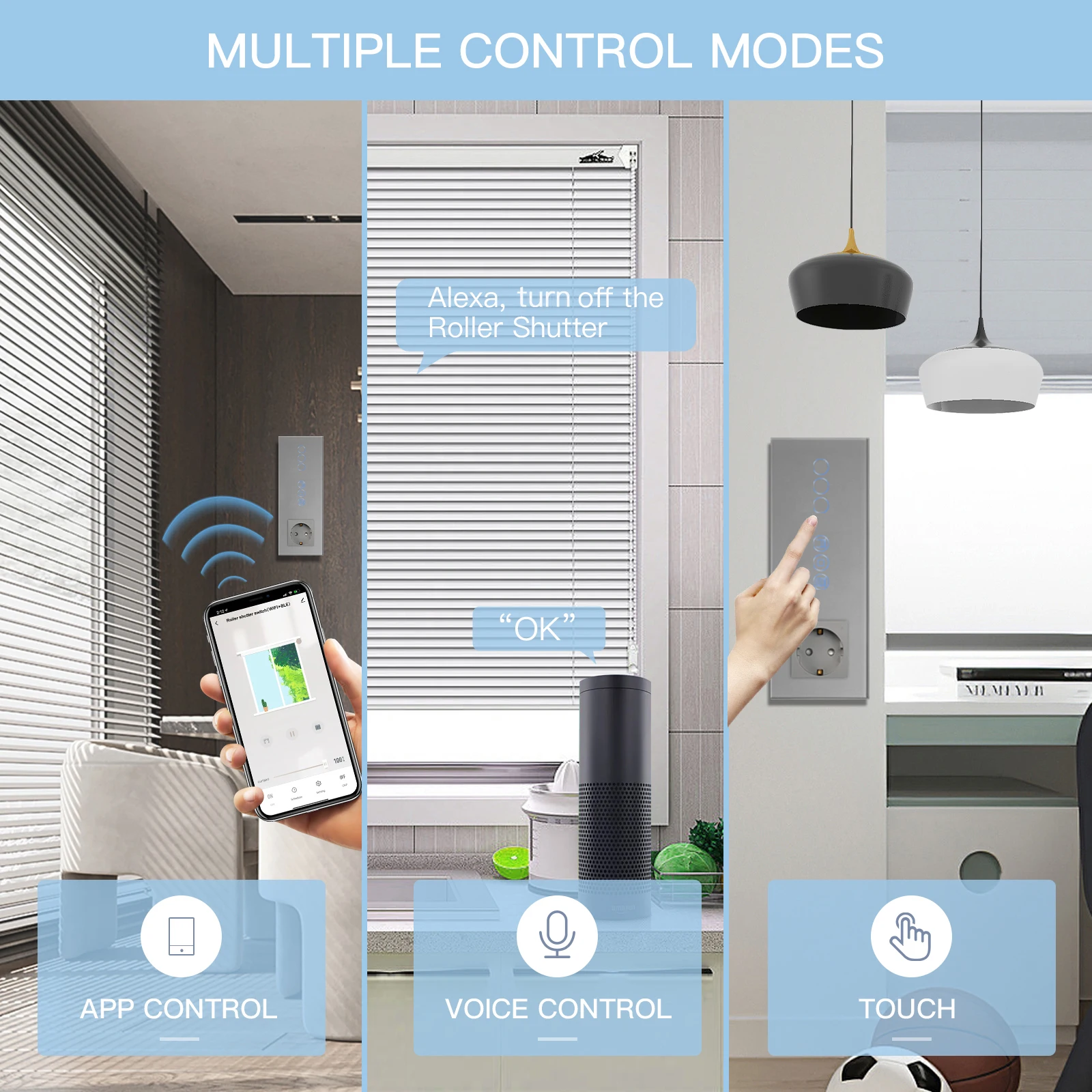 inteligente do obturador tuya smart life alexa 02