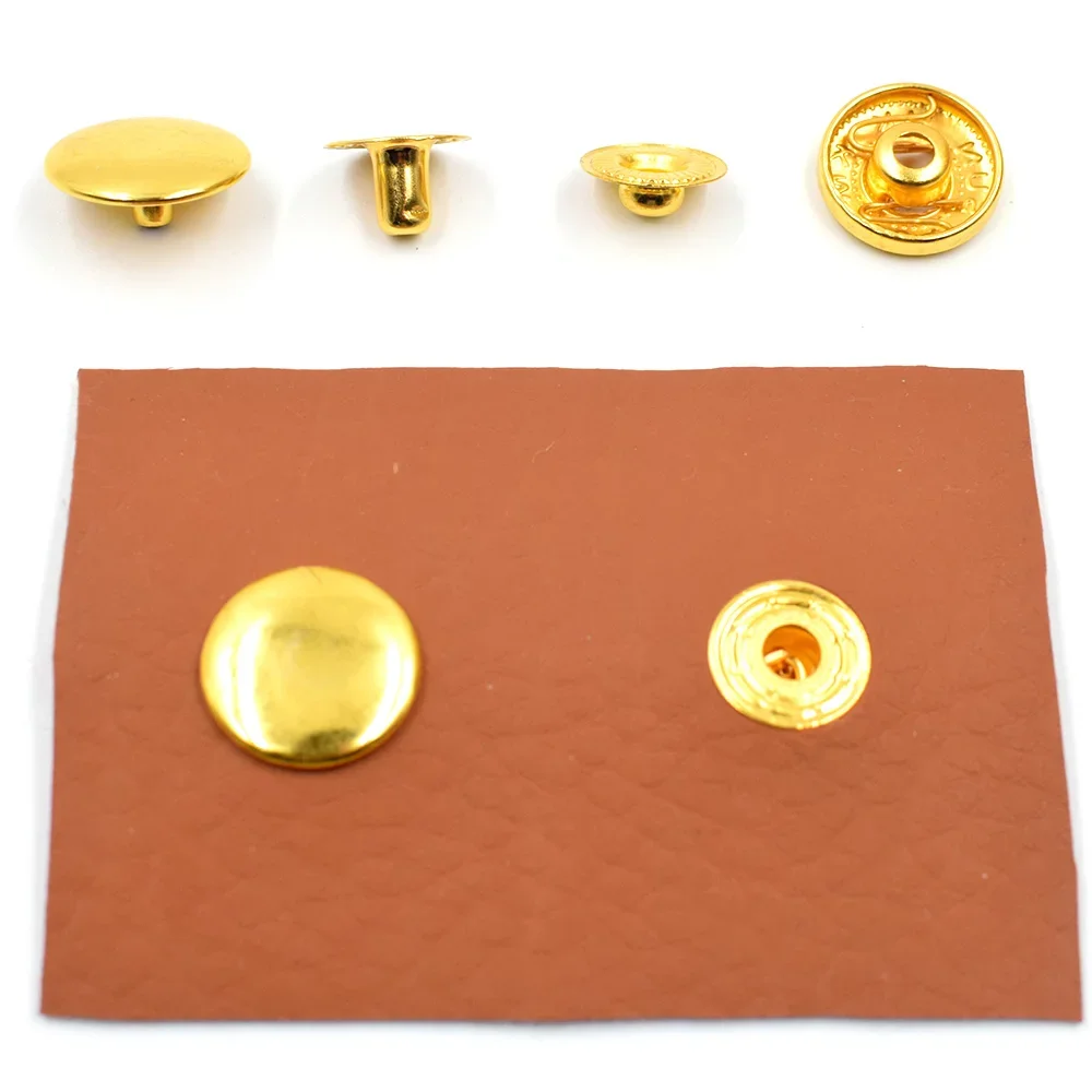 500sets press buttons S-Spring type silver/black/bronze/gold metal snaps 15mm/12.5mm/10mm  sewing accessories bulk clothing DIY 3