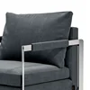 Postmodern simple metal frame single sofa low stool lounge chair 2