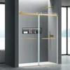 Double Sliding Shower Door 56-60 in.W x 76 in.H, 5/16" (8mm) Tempered Glass, Frameless Shower Door, Bathroom Glass Shower Door 1