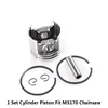 CMCP 1 Set MS170 Gaslione Chainsaw Spare Parts Kit 37mm Cylinder Piston Ring Pin Kit Chainsaw Piston 2