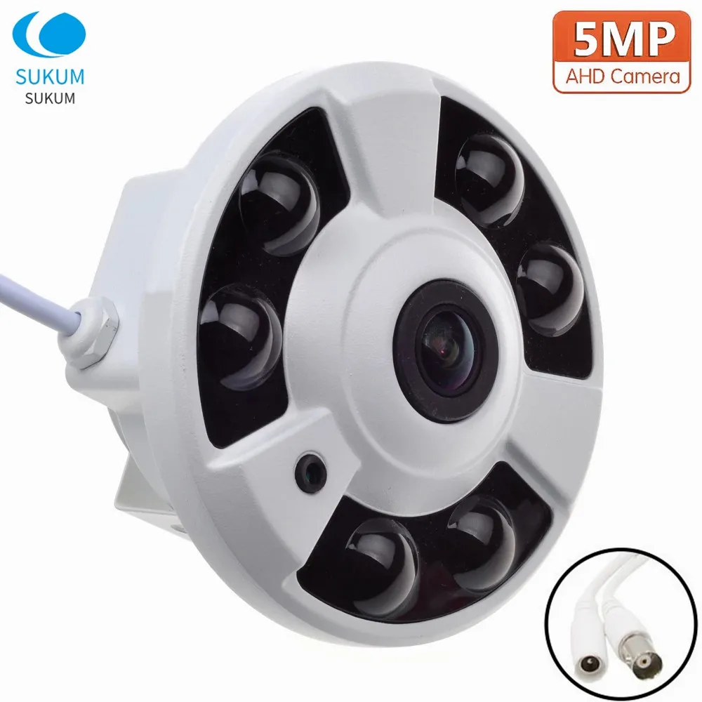 5MP Security AHD Home Camera 180 Degree Fisheye Lens 4 IN 1 Analog Dome Indoor Camera With OSD Menu