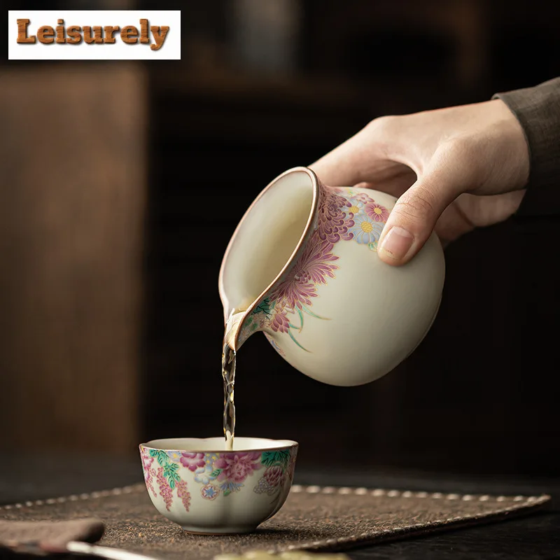 220ml Pork Fat Jelly Little Garden Tea Pitcher Divide Tea Cha Hai Dispenser Justice Cup Fair Mug Drinkware Ornaments Supplies