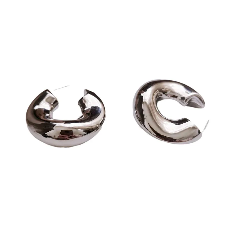 Stud Earrings C Shape Irregular European American Style Personalized Fashion Ladies Girls Travel Wedding Accessories