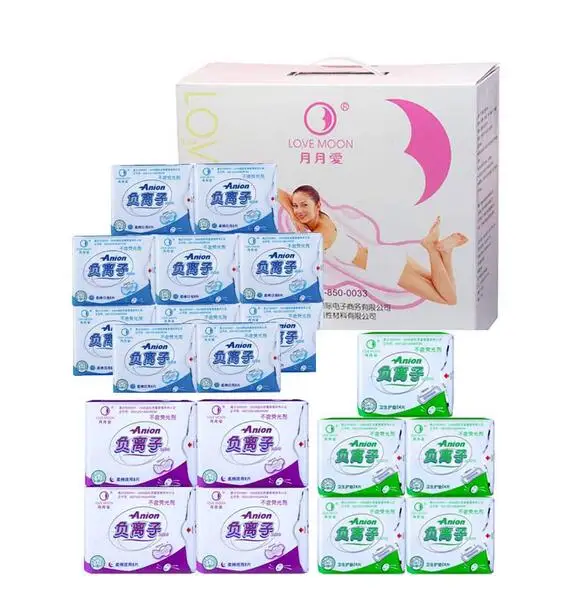 Description Picture 2 of item19 packs anion love moon Sanitary Pads Anion panty liner Feminine Hygiene product Anion Sanitary Napkin panties women Gaskets