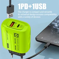 Зарядное устройство USB Type C, 45 Вт, ЕС, США, PD, 25 Вт, USB C, высокоскоростное зарядное устройство QC3.0 для мобильных телефонов с быстрой зарядкой для IPhone Samsung — изображение 3