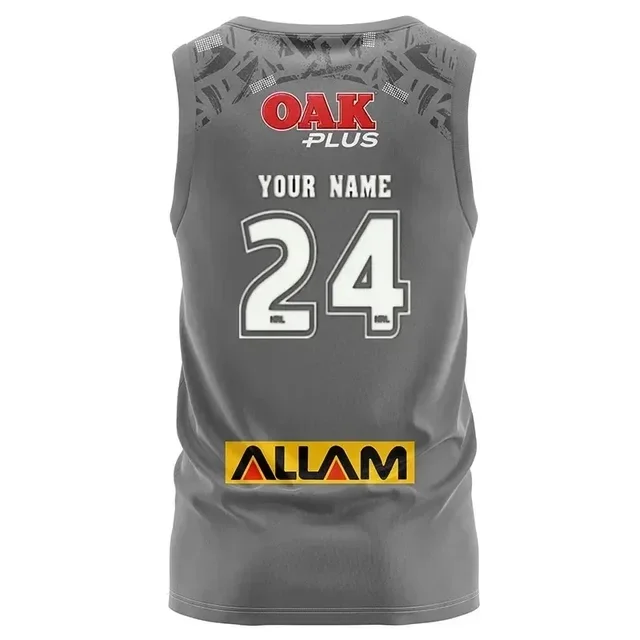 thumbnail image 1 of Camiseta de rugby de entrenamiento y local de Penrith Panthers personalizada 2024, talla para hombre: S-5XL (nombre y número personalizados impresos), 1 of 5