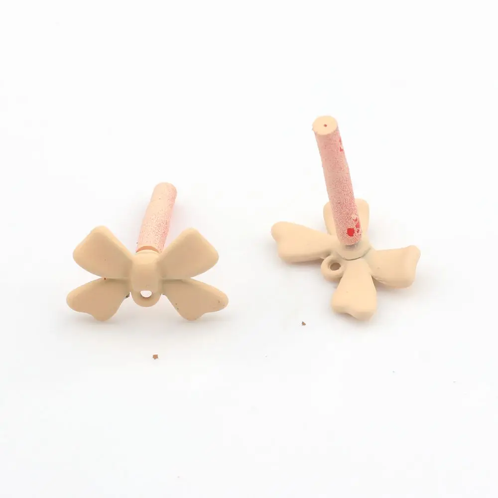 Zink-legierung Spray Farbe Bunte Bogen Form Basis Ohrringe Stecker 10 teile/los Für Mode Schmuck Groß Artikel Großhandel Viele – Detail 14