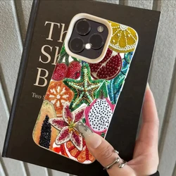 Vintage Fruit Pattern Shockproof Phone Case - Soft Protective Cover - iPhone 15 Plus (1)