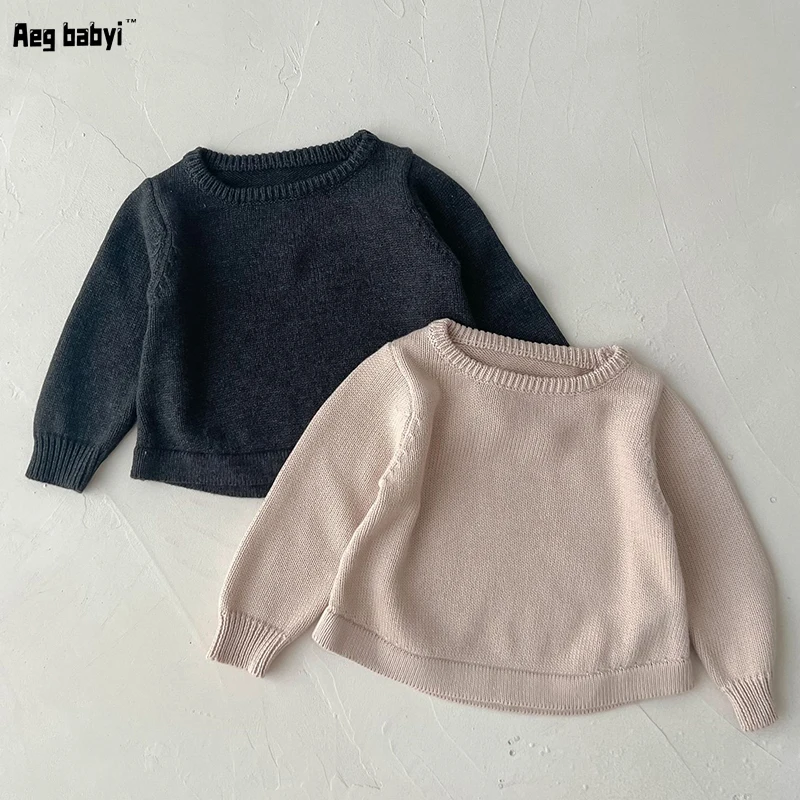 

Baby Sweater Autumn Infant Boy Girl Clothes Knit Pullover Sweater Long Sleeve Knitting Bottoming Tops Winter Children's Clothing