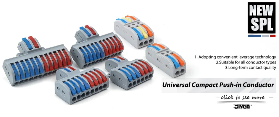Description Picture 4 of itemFast Connector  Din Rail Terminal Block 211 Wire Electrical Conductor Universal Connection with Number Strip Set Connectores