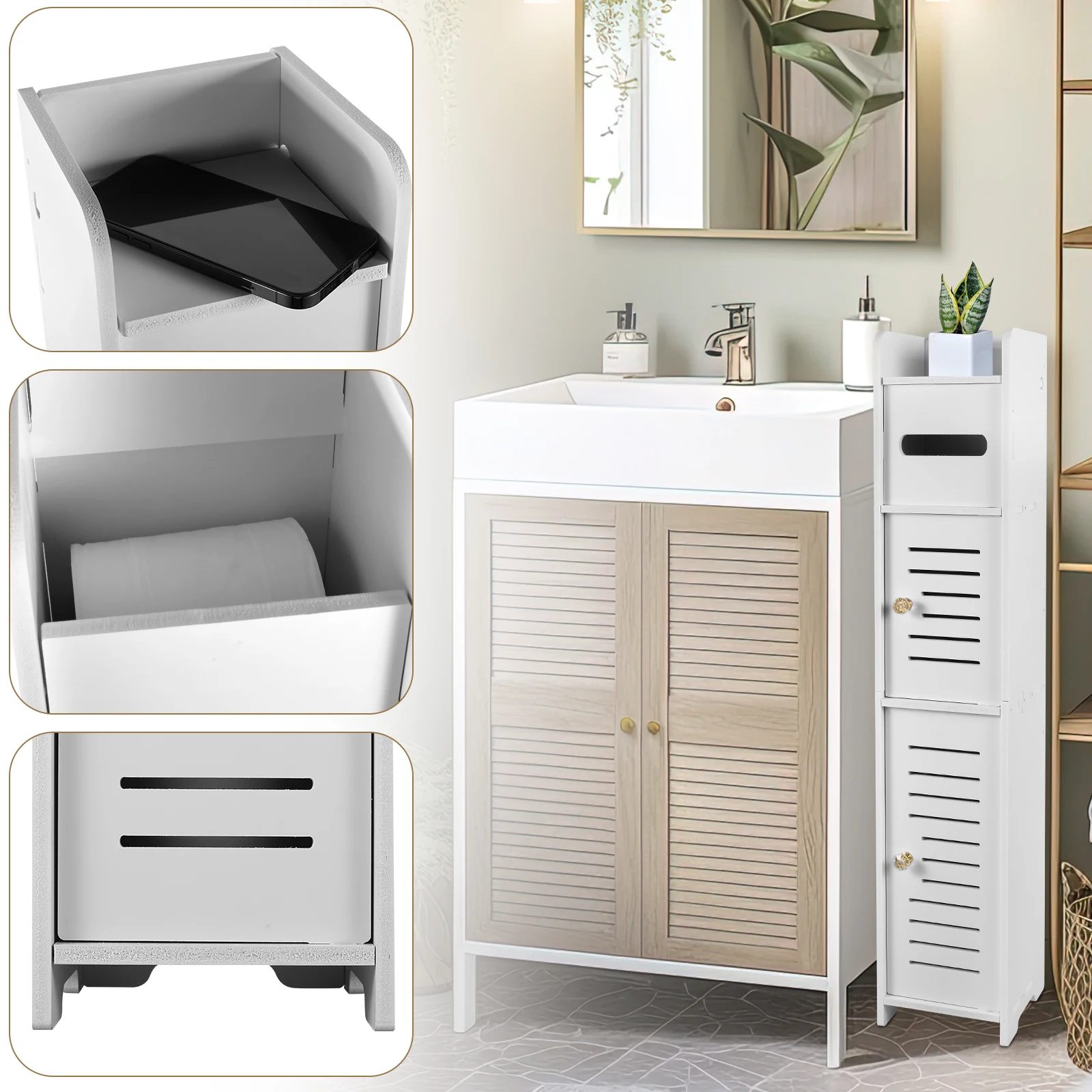 3-Tier Bathroom Storage Cabinet 2