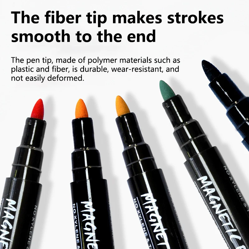 12 Color Magnetic Dry Erase Markers Whiteboard Markers with Eraser Magnetic Whiteboard Markers for School Children Teacher Gift - 5