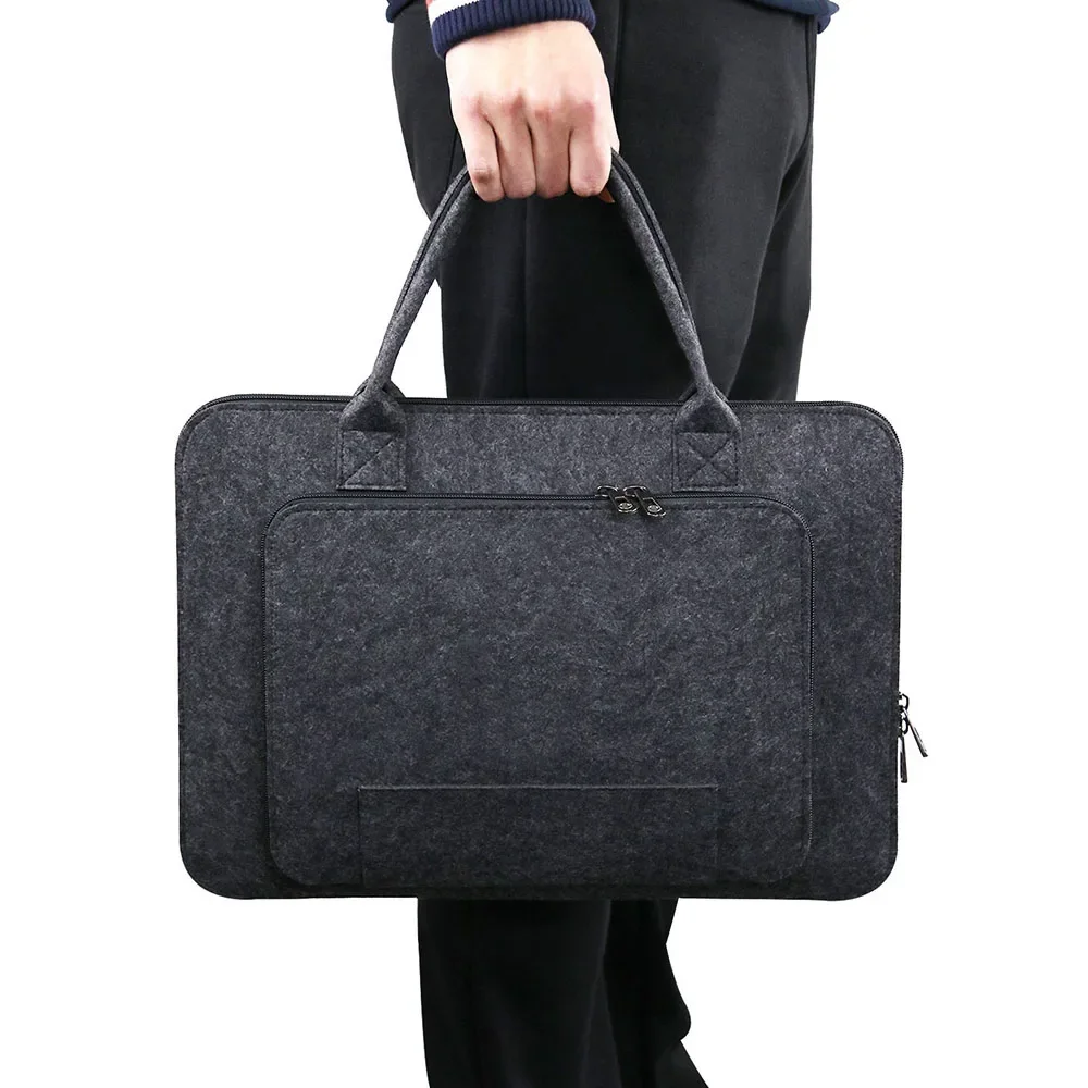 Multi-Size Felt Laptop Sleeve with Handle - Durable Carrying Case