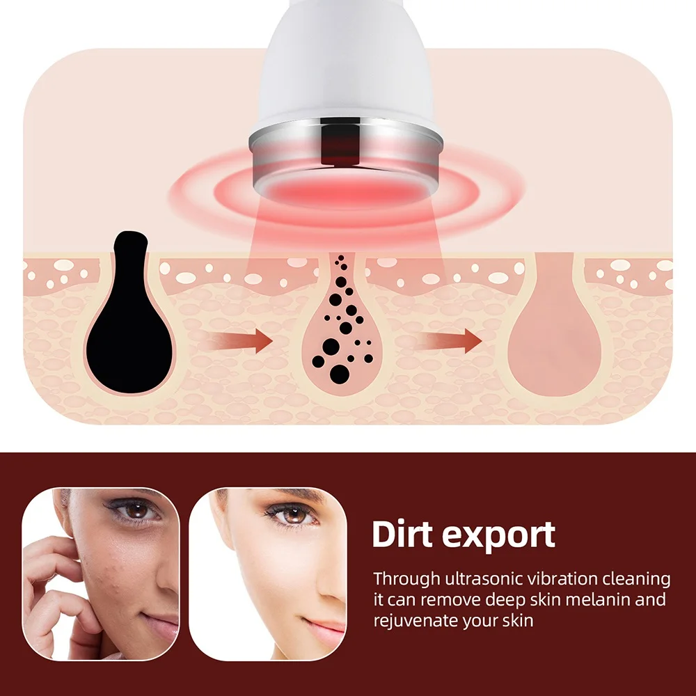 2 IN 1 Ultrasonic Facial Eye Care Machine High Frequency Ultrasound Tightening Anti Wrinkle Skin Deep Cleaning Beauty Massager 4