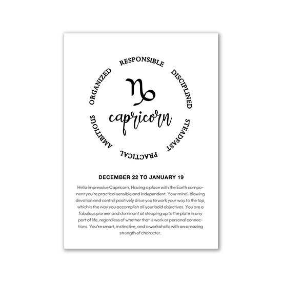 Nordic Zodiac Constellations Inspirational Canvas Art Print