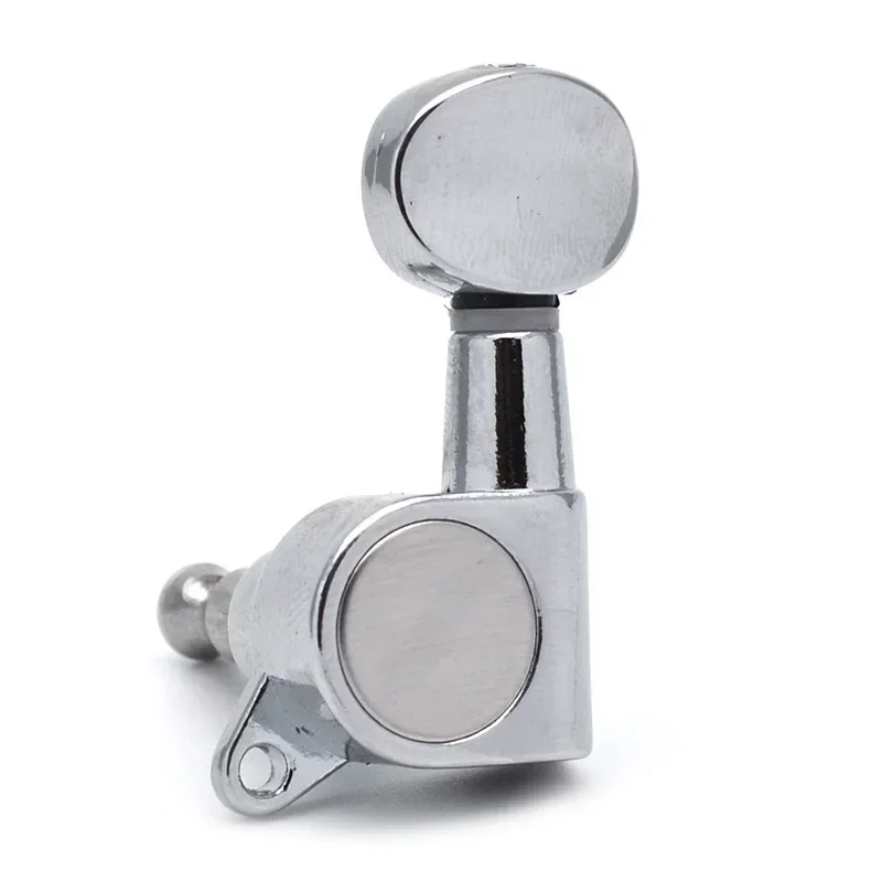 Small oval Concave Button Sealed-gear String Ukulele Tuning Pegs key Machine Tuners Heads Chrome Black for choose guitar tuning pegs