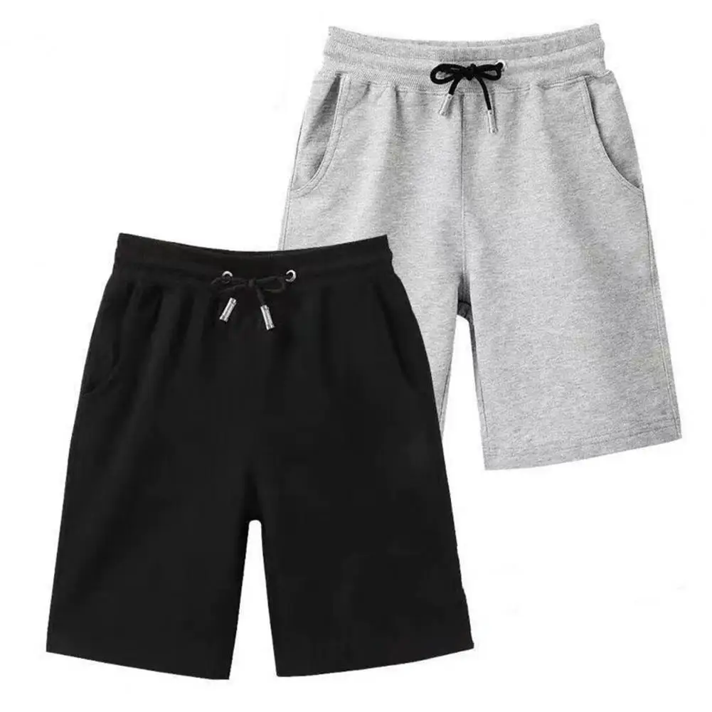 

Men Pocket Design Shorts Stylish Men's Summer Shorts with Elastic Waistband Side Pockets Quick-drying Fabric for Beach Fitness