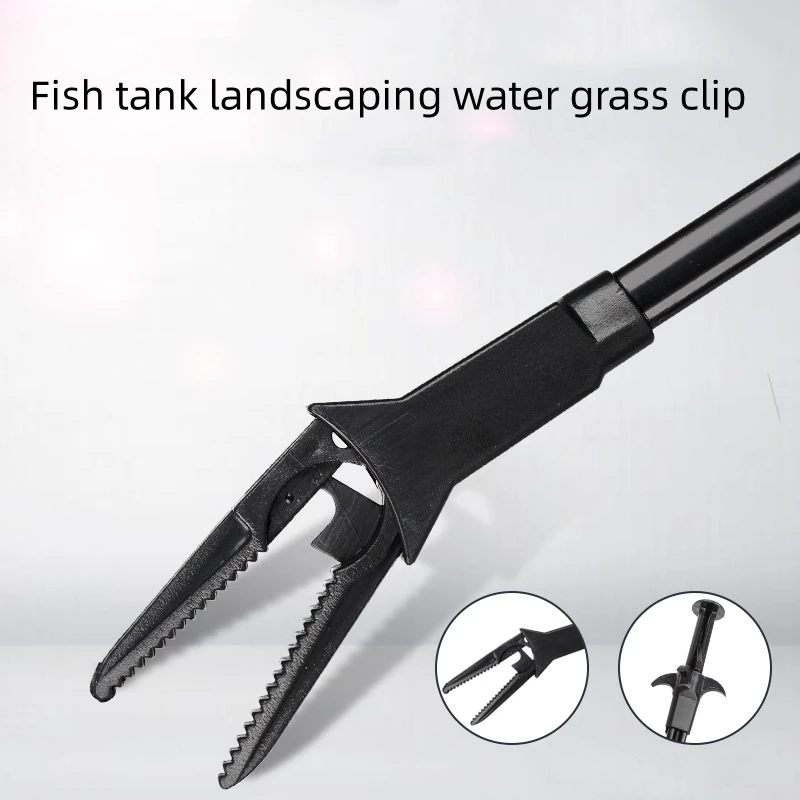 50cm Aquatic Planting Clamp Long Clip Aquatic Tweezers Aquarium Cleaning Tool