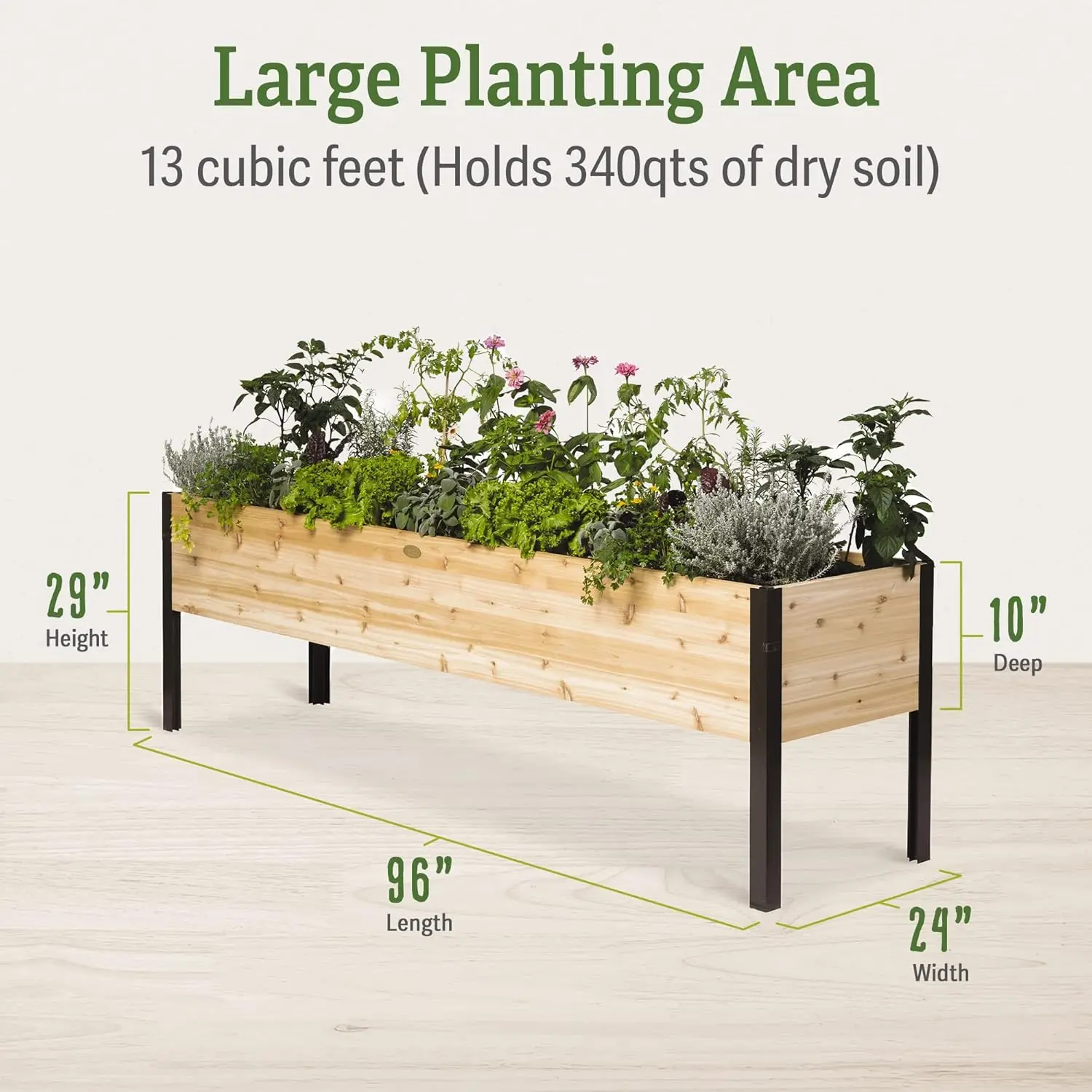 Elevated Cedar Planter Box 2' x 8' 2