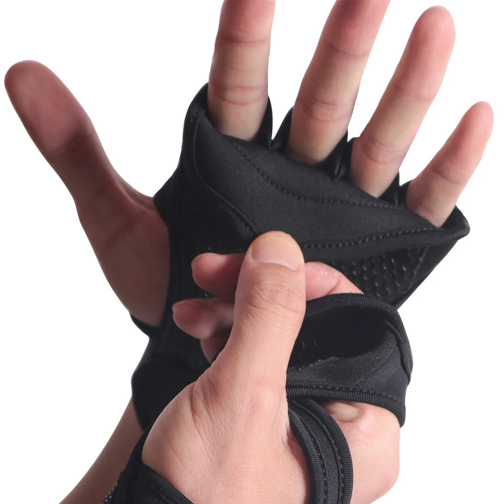 

Fitness Gloves Men And Women Gym Fingerless Anti Slip Protection Training Gloves Sports Body Building Hand Wrist Palm Protector