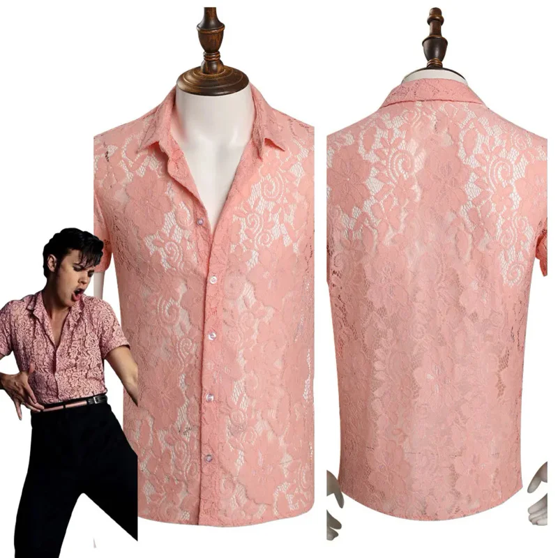 

Elvis Presley Shirt Cosplay Costume Short Sleeve Shirt Outfits Halloween Carnival Suit Role Play For Adult Men Clothing Shirt