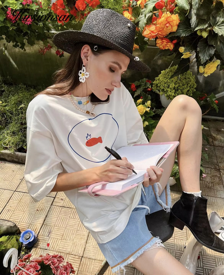 Men's and Women's Short-sleeved T-shirts, Cotton, Luxurious, High-quality, Printed, Brand, Summer