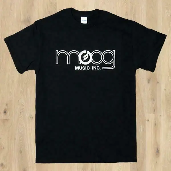 Moog Sintetizzatore Mogue Strumento Musicale Logo T-Shirt/Nero