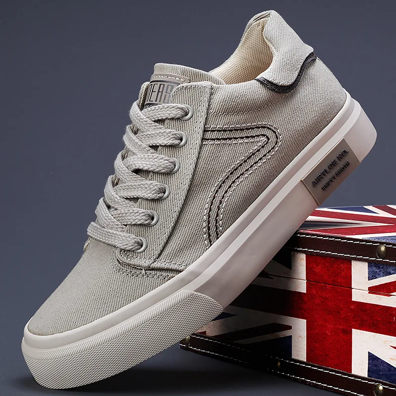 Men's Canvas Shoes Casual Breathable Non-Slip Walking Shoes Fashion Lightweight Comfortable Sneakers for Male 3
