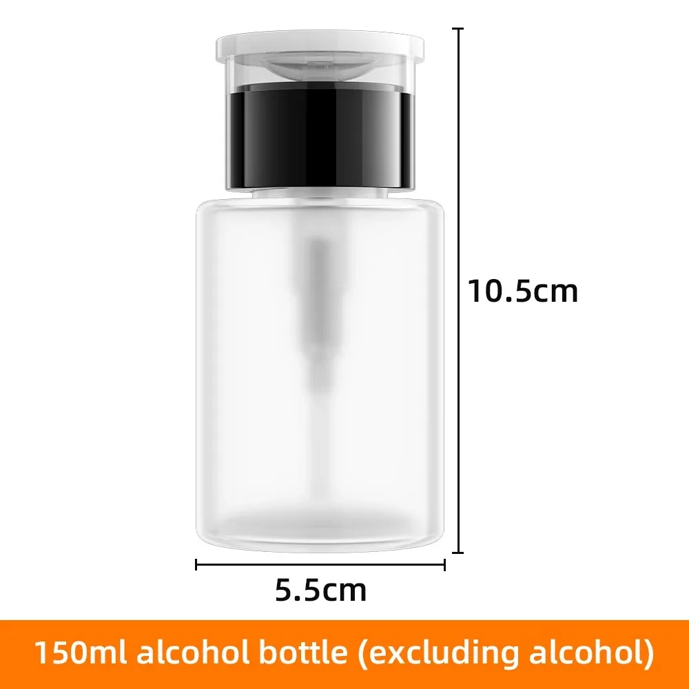 60/150/250ml 빈 알코올 병 리필 가능 프레스 펌프 병 투명 디스펜서 액체 클리너 도구(무알코올)