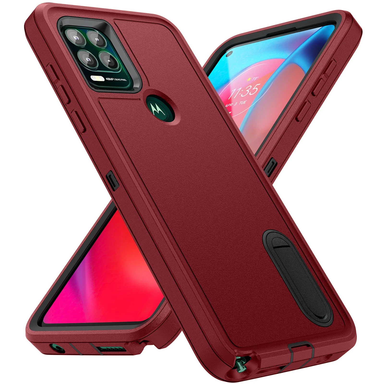 3-in-1 Hybrid Shockproof Anti-Scratch Protective Case with Stand