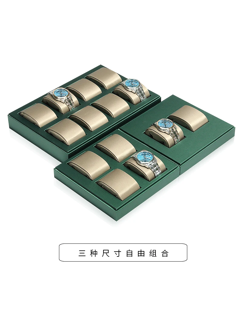 Stackable 2/4/6 Grid Watch Display Stand with Adjustable Cushions for Watches, Bracelet... - SKU GDS01725 - UGI Packaging