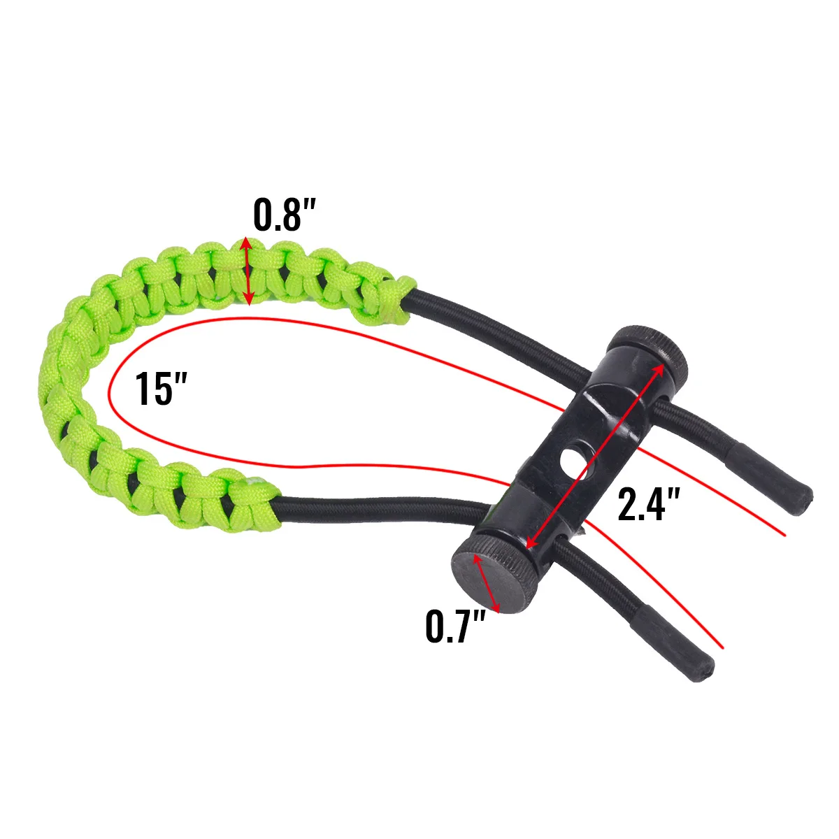 Poignet arc sling Strap sur le tireur à tir à l'arc nylon Nylon Corde tressée ré