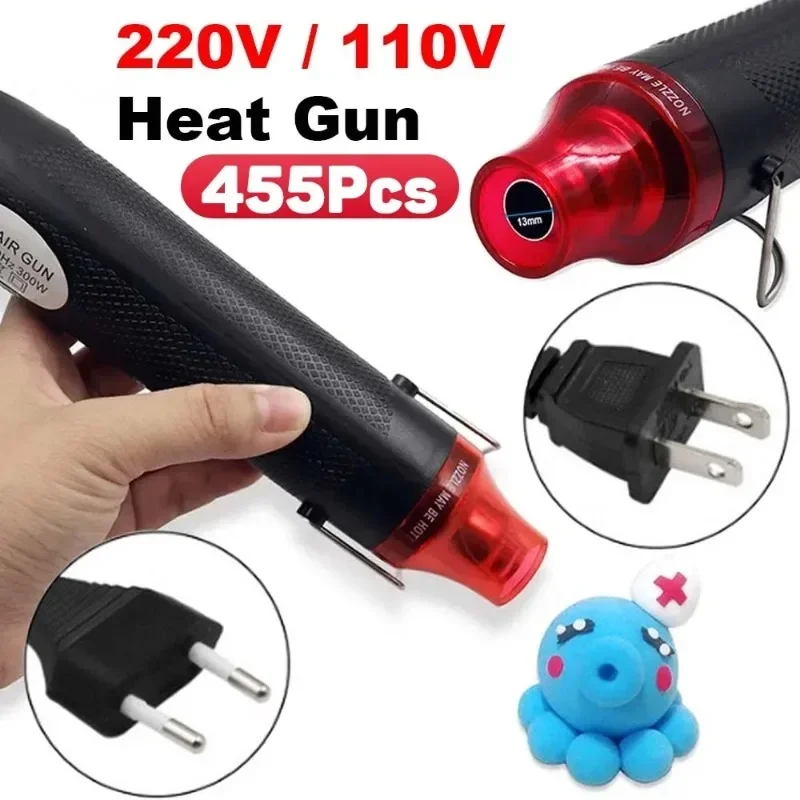 220/110V 300W Hot Air Gun DIY Tool Accessories Welding Temperature Process Blower Support Base Retraction