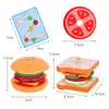 Kids Montessori  Matching Wooden Toys Simulation Hamburg DIY Colors Shape Matching Sensory Board Game Educational Toys for Kids 6