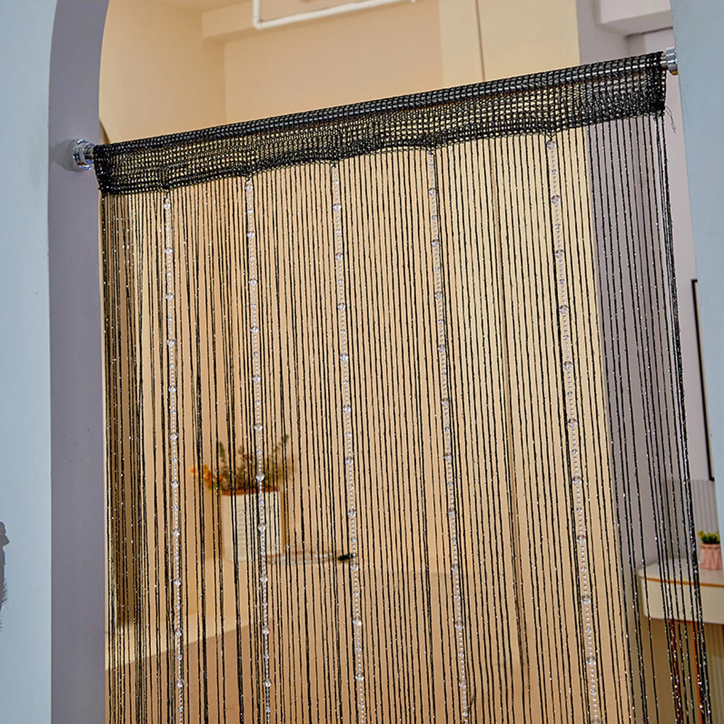 Crystal Bead Curtain - Elegant Beaded String Door Curtain with Shiny Tassels