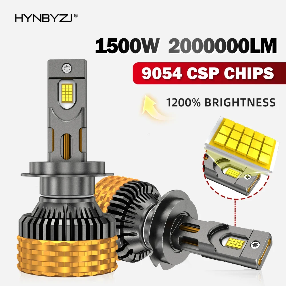 HYNBYZJ H4 LED CANBUS 1500W H11 LED ไฟหน้า H17 H1 H3 9005 HB3 9006 HB4 9007 9008 9012 6000K ไฟหน้ารถหลอดไฟ 1