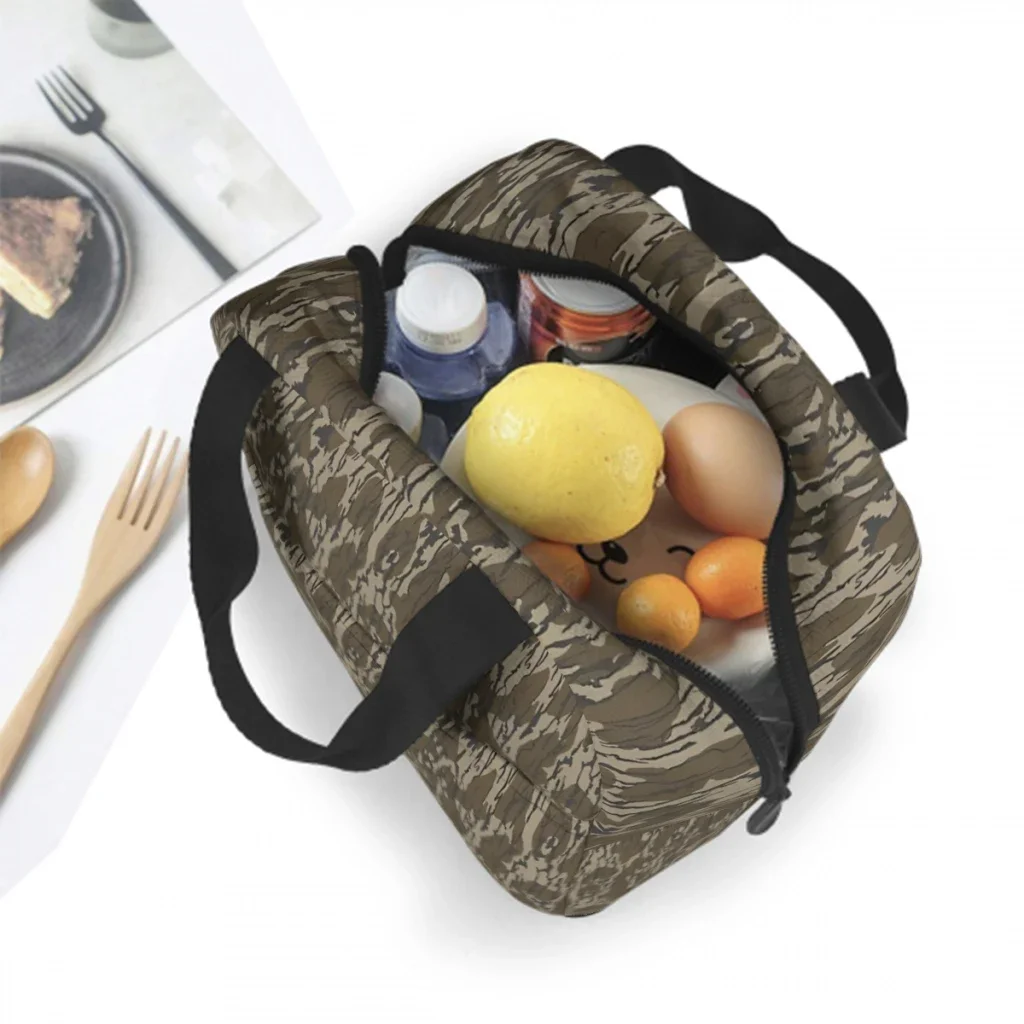 Everything Bottom Lands Camo Lunch Bag for School Waterproof Picnic Thermal Cooler Insulated Lunch Box Women Kids Tote Bags