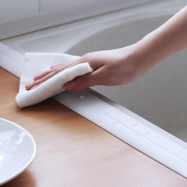 Konyha Fürdőszoba Vízálló És Penészálló Szalagos Konyhai Varrás Lezáró Csík Rés Sarokvonal Paszta Tömítőszalag - Image 6