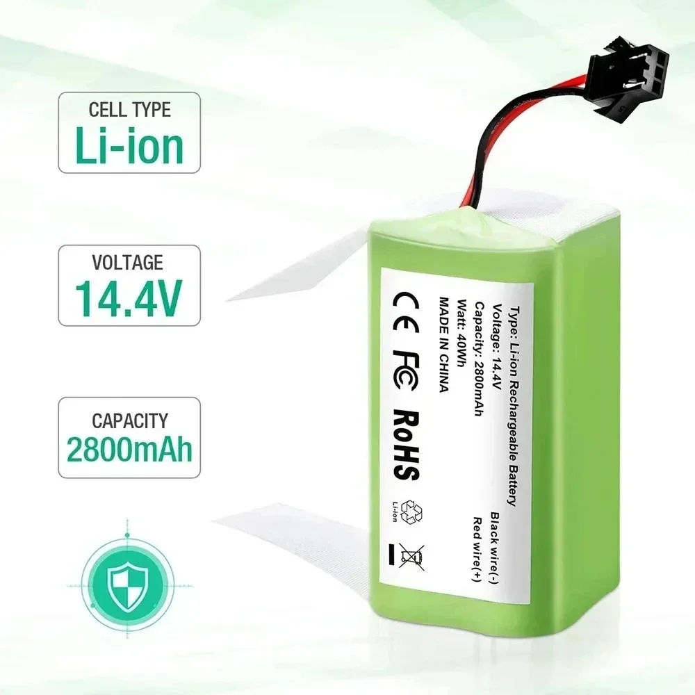 14.4V 2600mAh Replacement Battery For Conga Excellent 990 1090 1790 1990 Deebot N79S N79 DN622 Robovac 11 Tesvor X500 power tool battery rechargeable lithium batteries rechargeable nickel zinc batteries rechargeable nickel metal hydride batteries disposable alkaline batteries