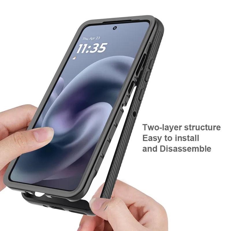 Shockproof Dual-Layer Transparent Back Cover Case