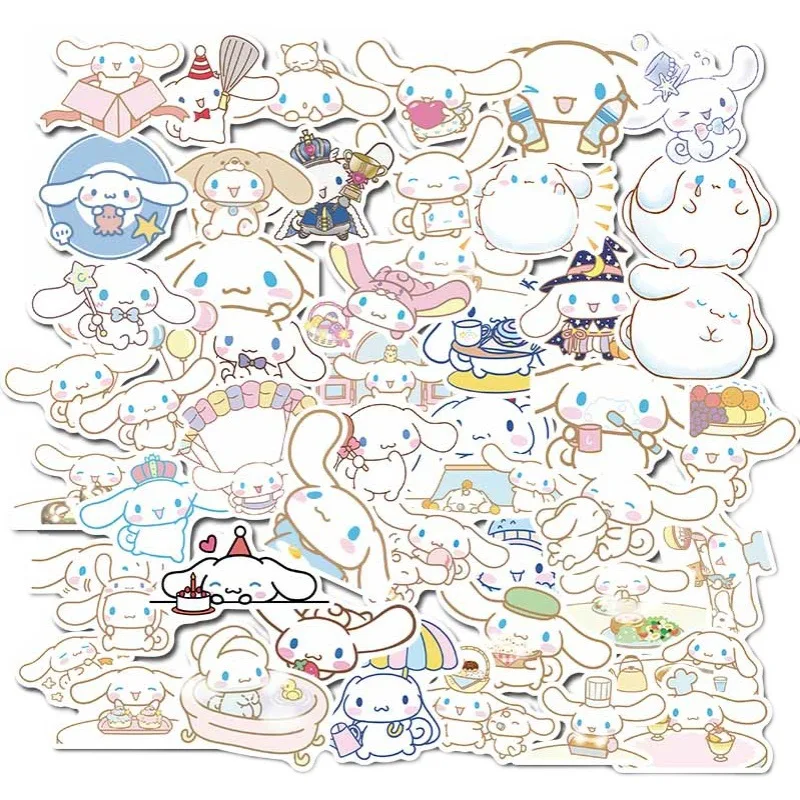 50pcs Sanrio Stickers Cute Cinnamoroll Kuromi My Melody Sticker For Laptop  Girls Sanrio My Melody Anime Stickers Kids Toys