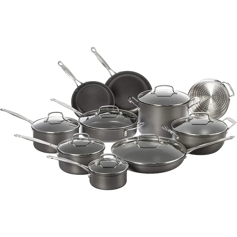 

Cuisinart 17-Piece Cookware Set, Chef's Classic Nonstick Hard Anodized, 66-17