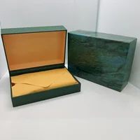 Wholesale 1 Bit Box Green Travel PU Leather Bag Paper Wooden Watch Storage Box with Custom Display Jewelry Case Package No Logo